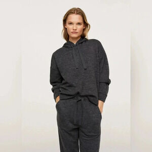 Mango Speckled  Gray Hoodie NWT